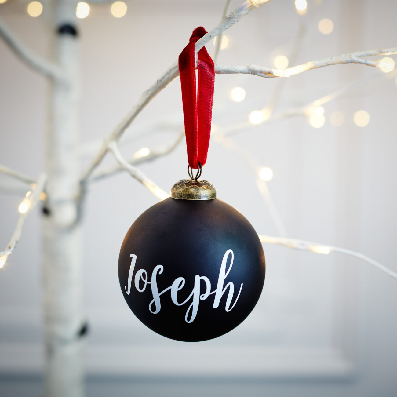 Glitter Green Personalised Bauble - Handmade Christmas Co.